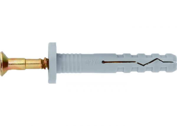 Дюбель-гвоздь Шурупь полипропиленовый с цилиндрическим бортиком 8х80мм, 2шт