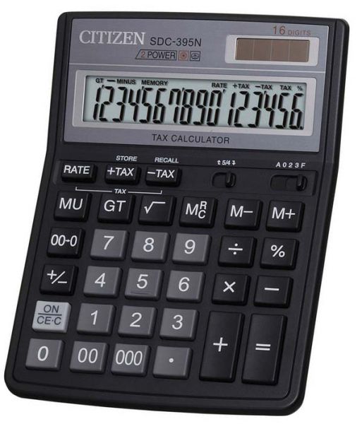 Калькулятор Citizen SDC-395N черный