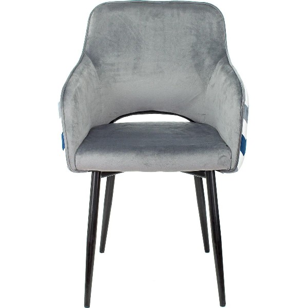 Кресло офисное Бюрократ CH-380F на ножках, ткань, серый/белый