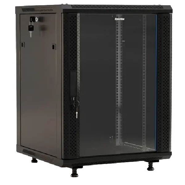 Шкаф коммутационный HyperLine TWB-FC-2245-GP-RAL9004 черный