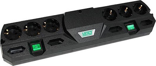 Сетевой фильтр MОST TRG 10 2м Black